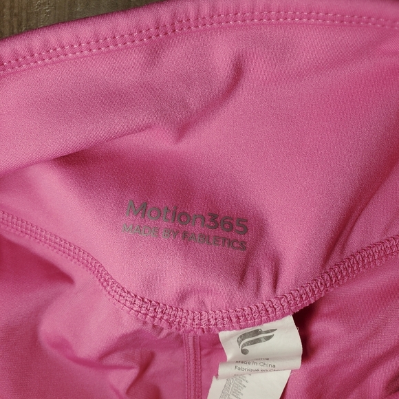Fabletics Motion365 High-Waisted Moto 7/8 Pink Leggings Women's Size Medium EUC - Picture 2 of 16